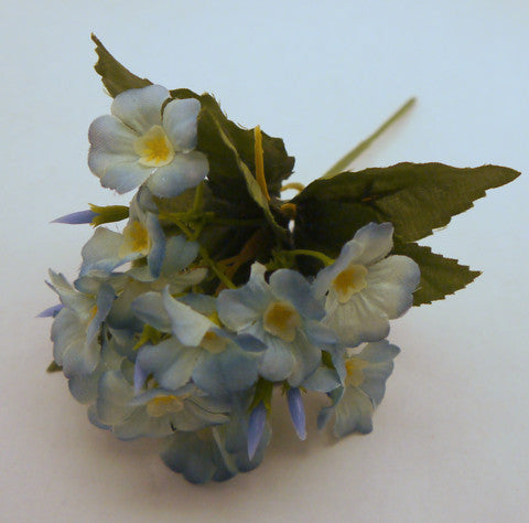 Blue Dogwood Silk Flowers 1''