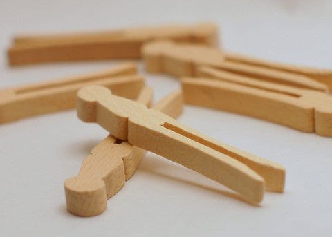 20 Hardwood Clothespins Made in The USA